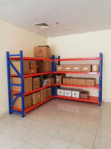 Used Heavy-Duty 4-Tier Metal Storage Racking (Corner Set)