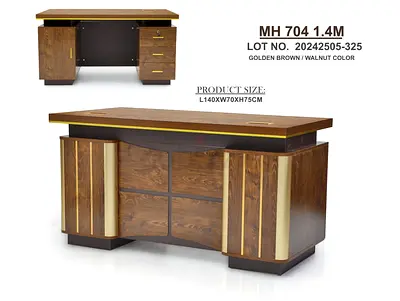 My walnut executive office desk MH 704 — 1.4m