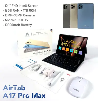 AirTab A17 Pro Max - 10.1 FHD Tablet with Accessories