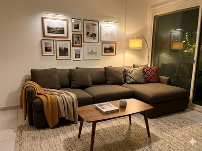 Crate and Barrel chocolate Brown deep lshape sofa