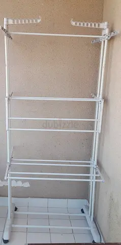 White multi-tier foldable clothes drying rack