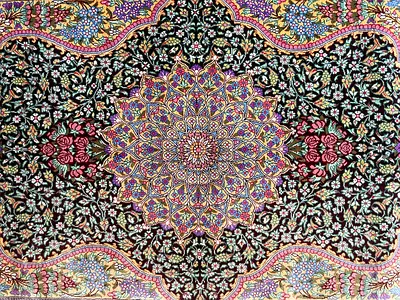 Silk Handcrafted Persian Carpet