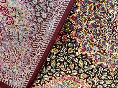 Pure Silk Handwoven Persian Carpet