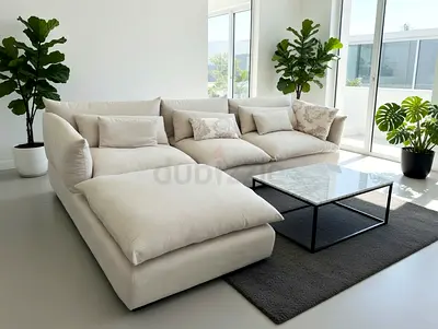 Marina home L Shape Sofa Beige Good Condition