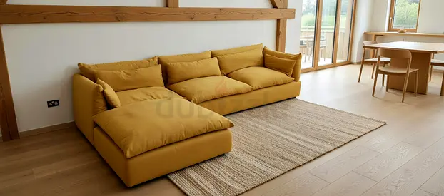 Marina home feather 🪶 filled L Shape sectional sofa