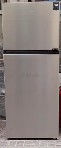 Hisense 2-door stainless steel refrigerator (top freezer) - working condition