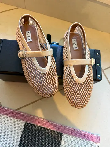 Authentic Alaia fishnet ballet flats size 37