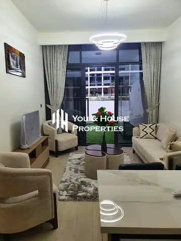 غرفة نوم واحدة مفروشة | عزيزي ريفييرا 32 | شرفة وإطلالة على المجتمع