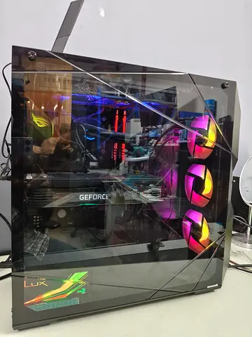 Gaming Desktop Computer with Monitor