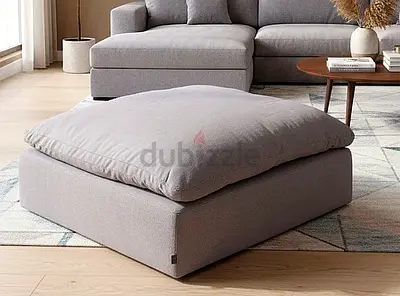 Marina Home Luscious Ottoman in grey fabric