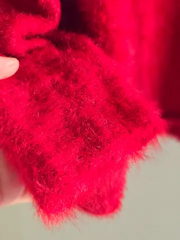 Luxurious Red Faux Fur Fabric