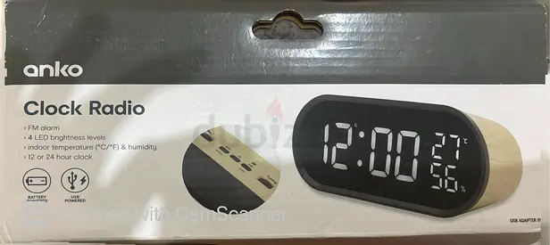 Anko LED Clock Radio with Temperature  Humidity (Boxed)