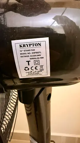 Krypton 16 Stand Fan - Model KNF6027L