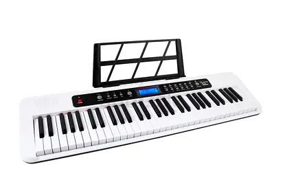 Aiersi A828 Touch Response 61 Keys Beginner Keyboard – White