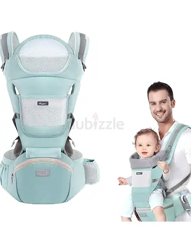 Ergonomic Baby Carrier with Hip Seat (Mint Green)