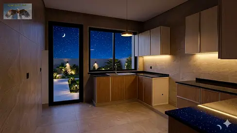 Beautiful three-bedroom villa, first occupancy, lowest price and prime location