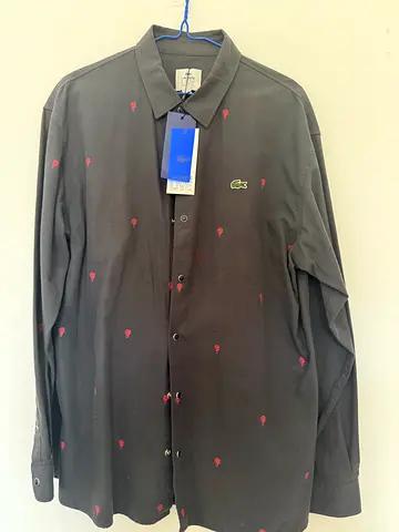 Mens Lacoste long-sleeve button-up shirt (new with tags)