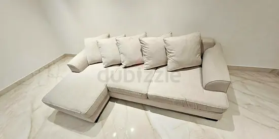 Beige The One L shape sofa