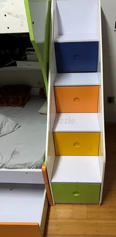 Kids Bunk bed, with stairs and storage