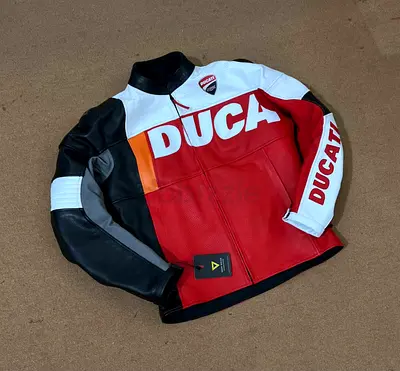 Ducati Motorbike Racing Leather Track Jacket.