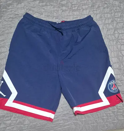 Kids PSG x Jordan navy sports shorts. Age 11 to 13