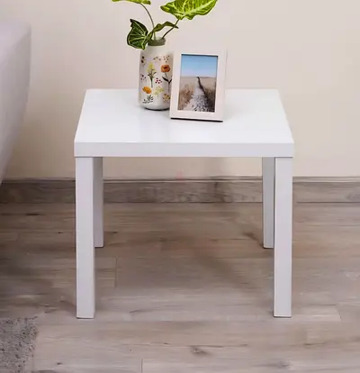 Simple White Side Table
