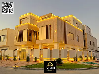 For Sale: Villa in Al Yasmin area, Ajman - First Occupancy (Two Floors + Roof) - Prime Location near Services, Ready for Immediate Occupancy