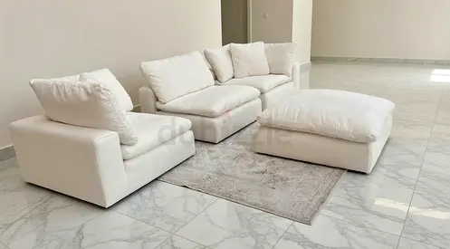 Marina home feather 🪶 filled modular sofa with footstool