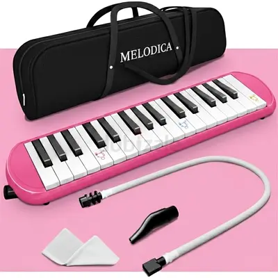 MegArya Portable 32-Key Melodica Air Piano Keyboard in Pink