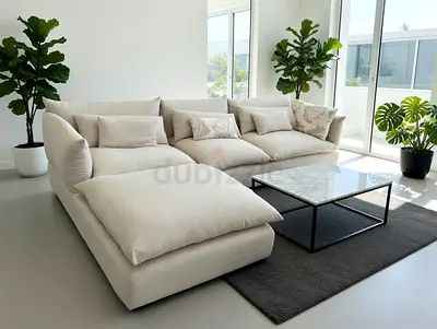 Marina home feather 🪶 filled L Shape sectional sofa