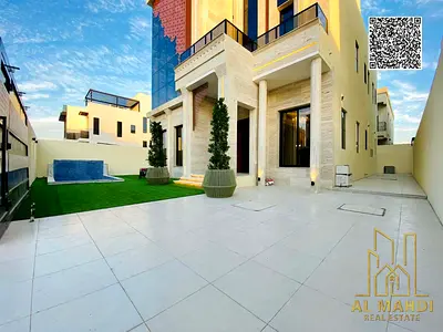 Luxury 6-Bedroom Villa for Sale in Al Aalia – Ajman | Private Pool – Large Yard – Roof – AC Included – 10% Down Payment