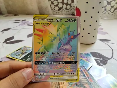 Pokémon Tag Team GX Card - Mega Sableye  Tyranitar legendary rarity