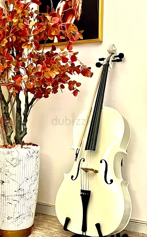 Beautiful white cello