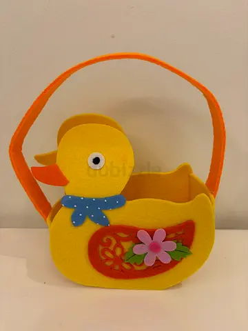 Felt Easter Basket - Yellow Duck BRAND NEW