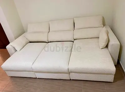 IKEA Esklstuna L Shape Sofa Bed Beige Excellent Condition