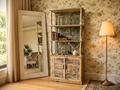 Rustic Wooden Bookcase
