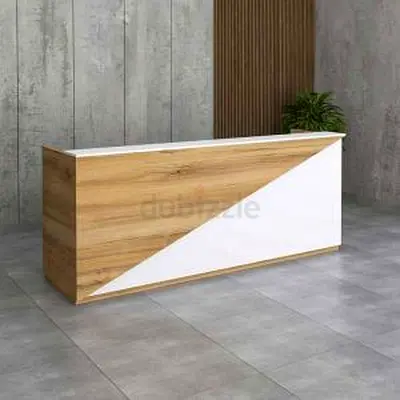 Futuristic Minimalist Front Desk