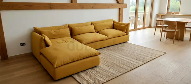 Marina home L Shape Sofa Beige Excellent Condition