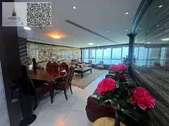 Two-bedroom apartment with a living room for annual rent in Corniche Towers 🏢✨