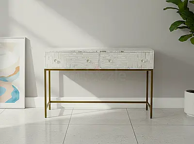 Console west elm mother of pearl inlay 120x30 cm Height 81 cm