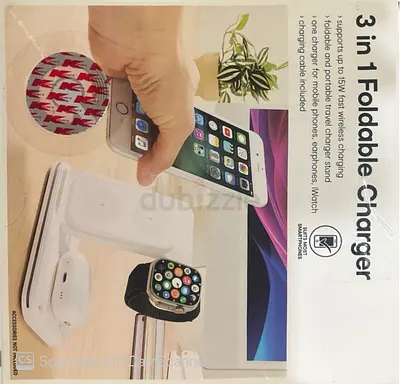 3-in-1 Foldable Wireless Charger Stand (Phone, AirPods, Apple Watch) - Brand New