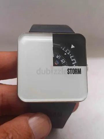 STORM square London watch with unique half-dial — working, good condition