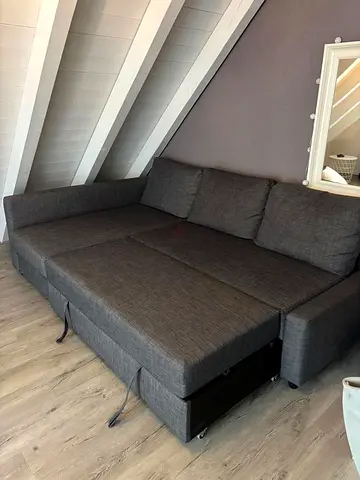 Dark grey convertible corner sofa bed - good condition
