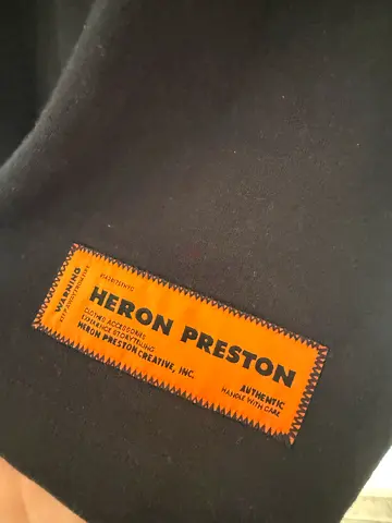 Heron Preston black sweatshirt - authentic orange label OG