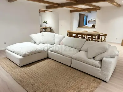 Marina home Luscious feather 🪶 filled sofa with footstool