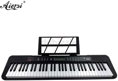 Aiersi A828 Touch Response 61-Key Beginner Keyboard – Black