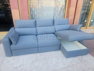 Ikea eskilstuna L shape sofa bed under storage