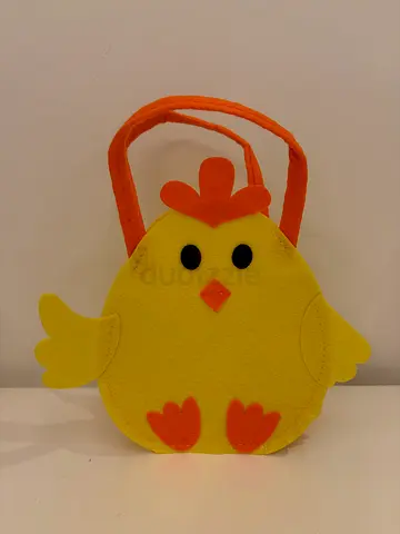 Felt Easter Basket - Yellow Chick BRAND NEW