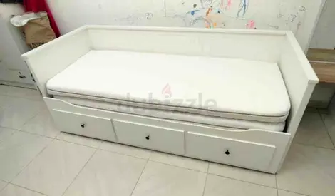 IKEA Hamnes daybed with 3 big storage drawers and 2 IKEA mattresses.