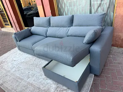 Almost New IKEA Esklstuna L Shape Sofa Bed Dark grey Good condition